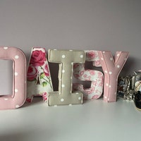Fabric Letters, Name, Fabric Padded Letters, A-Z, Personalised, Initial ...