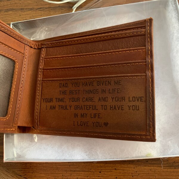 Gift for Dad, Personalized Mens Wallet, Father's Day Gift, Wallet for ...