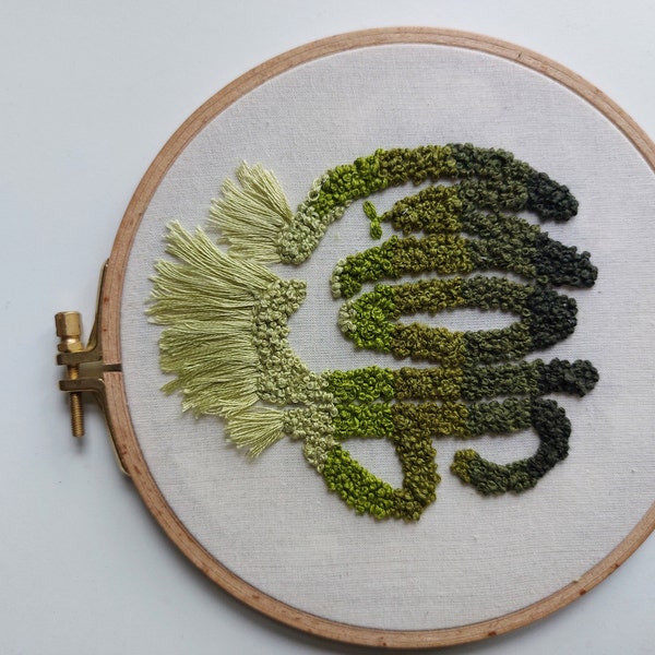 Grass Grows Greener PDF Stumpwork Embroidery Pattern | Beginner Hand ...