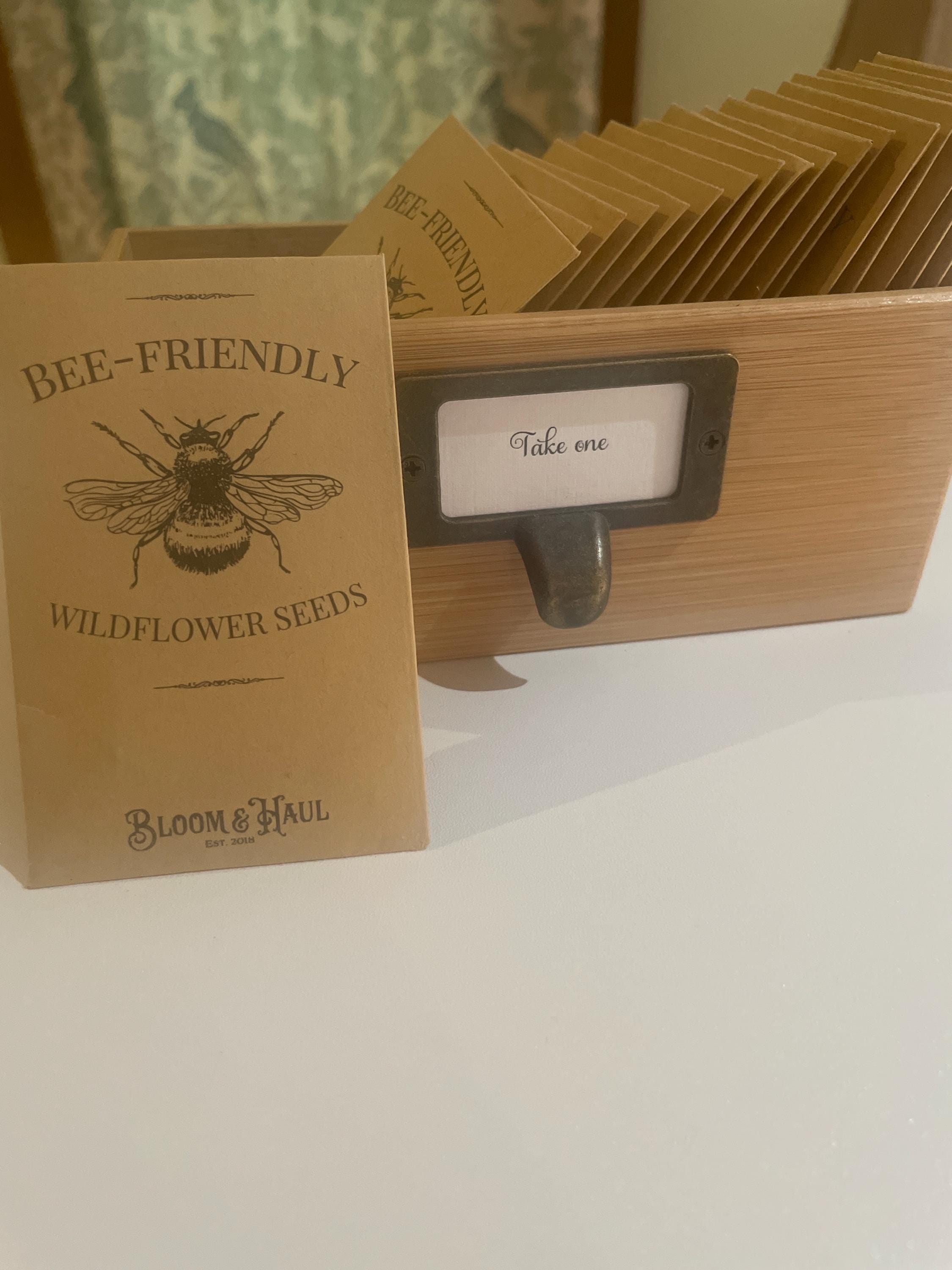 Bee-Friendly Bee Seeds  ( Set of 10)  Seeds for Pollinators - Mother's Day, Wedding Favor, Eco-Friendly Gift, Wildflower Seed Favors