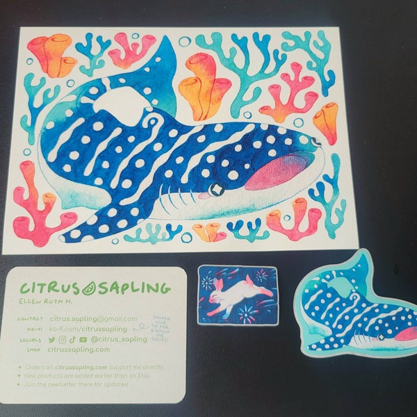 Whale Shark Birthday Card A6 Greetings Card Multi Pack Available