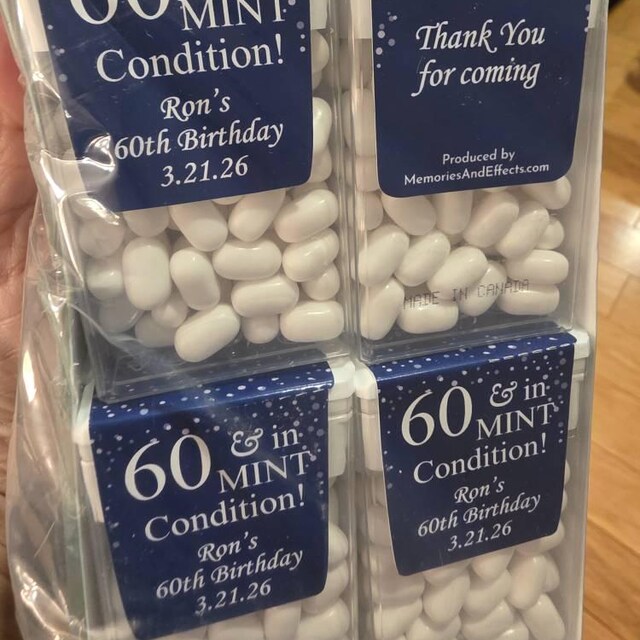 Birthday Favors, Age in Mint Condition Personalized Tic Tacs Mint