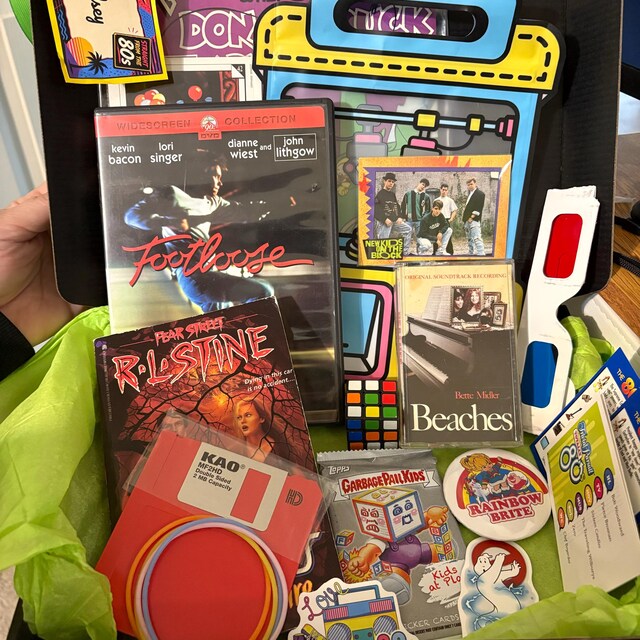 1980s Pop Culture, Nostalgia Gift Box, Curated Vintage Media and