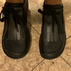 Leather Shoe Kilties FRINGE BLACK - Etsy