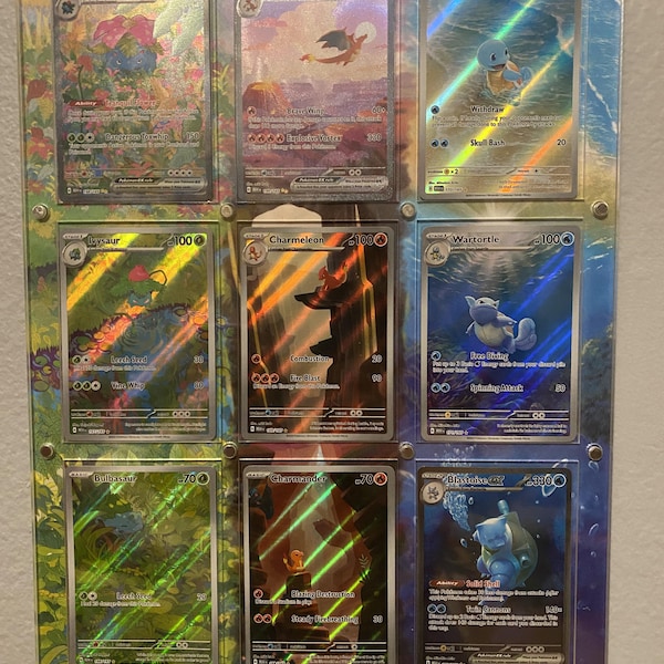 Pokémon 151 Starter Evolution Set Pokémon Card Display Frame Case ...