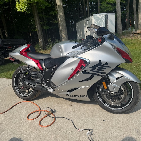Suzuki Hayabusa 2021 - Onwards Custom Gloss Black Color Decals Set ...