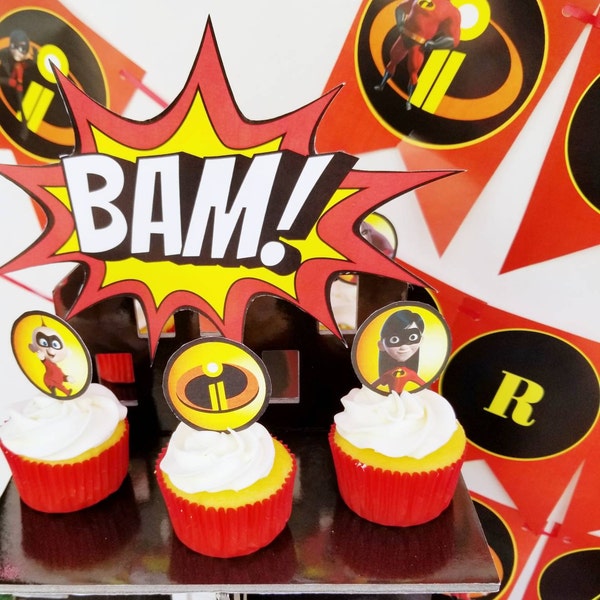 Incredibles Toppers Instant Download, Printable the Incredibles Party ...