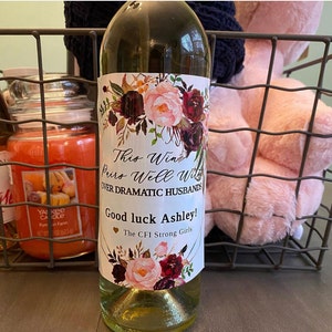 Wine Bottle Label Template Printable Wedding Wine Label Fall Etsy