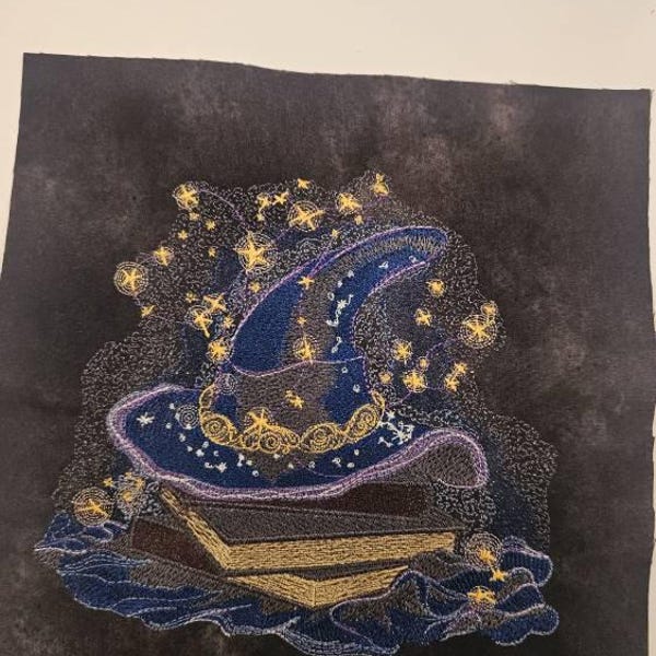 Exclusive Magic Hat Machine Embroidery Pattern, Sorcerer's Magic Hat ...