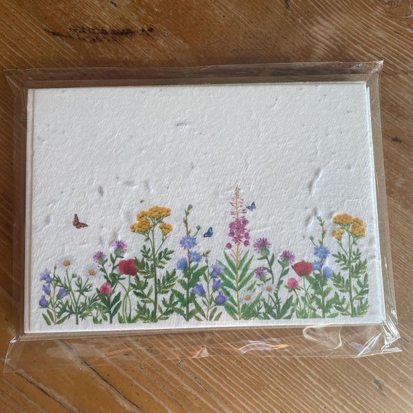 Vegetable Notelets Pack of 10 Plantable Notelets, Wildflower Seed Card, Wild Flower Seed ...