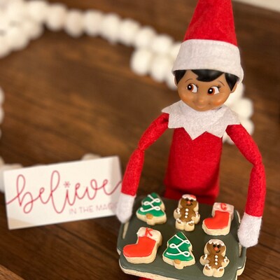 Elf Cookie Sheet Pan and Mini Cookie Cutters 5pc Sec - Etsy