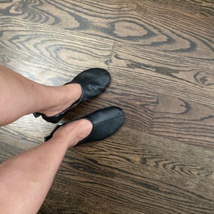 Luxury Leather slippers, leather travel slippers,Indoor shoe (Cognac)