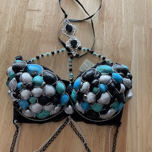 Mermaid Bra Shell Aquamarine Crown Dance seashell Raw Wedding Tiara top costume Sea Bridal Set Victoria's  Fashion Show Summer invitation ph
