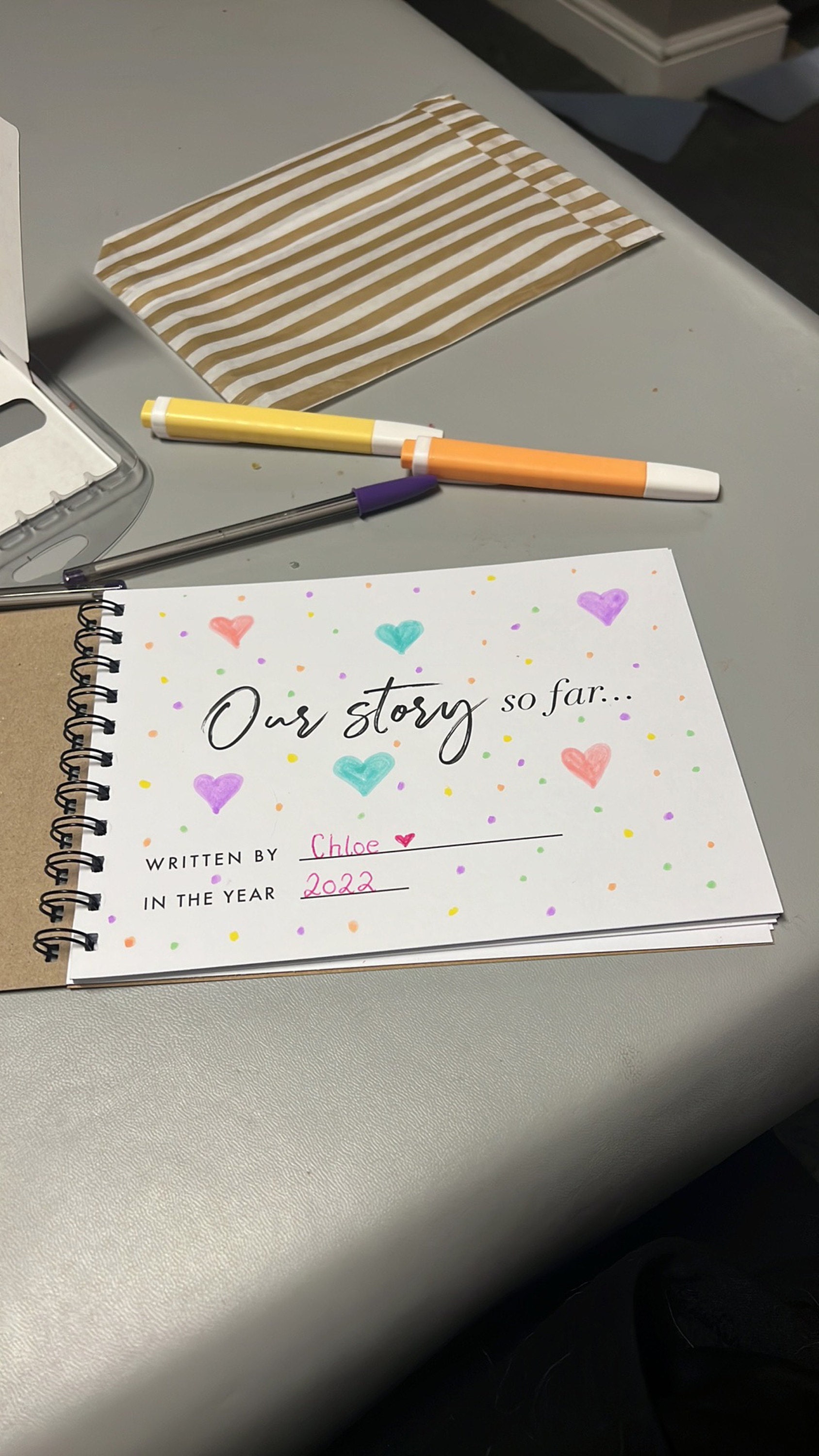 Reasons why I love you, Anniversary gift, boyfriend, husband, wife, partner, gifts for him, love, Our Story Scrapbook, memories journal