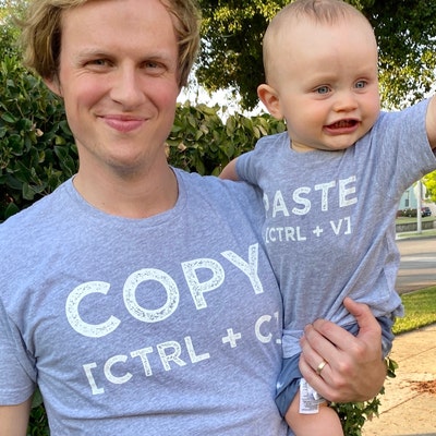 Copy Paste Shirts, Dad and Baby Set, Copy Paste Dad and Son Tshirts ...
