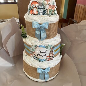 Teddy Bear Diaper Cake With a We Can Bearly Wait Theme for a Cute Baby ...