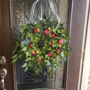  Fall Red Apple Wreath 