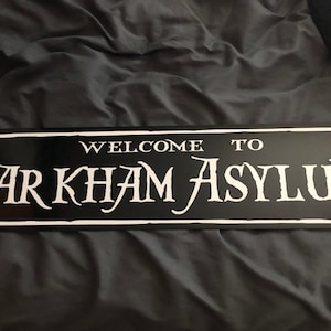Welcome to Arkham Asylum Sign - Etsy