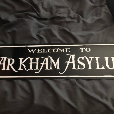 Welcome to Arkham Asylum Sign - Etsy