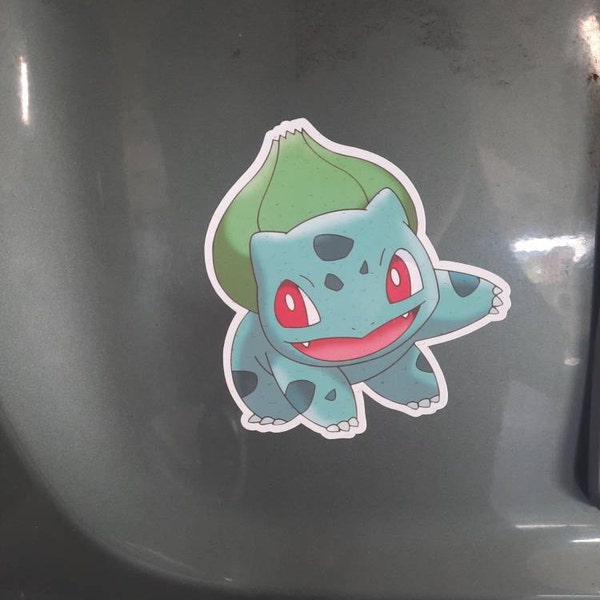 Bulbasaur Cute Anime Sticker | Waterproof Vinyl Decal for Laptop, Water ...