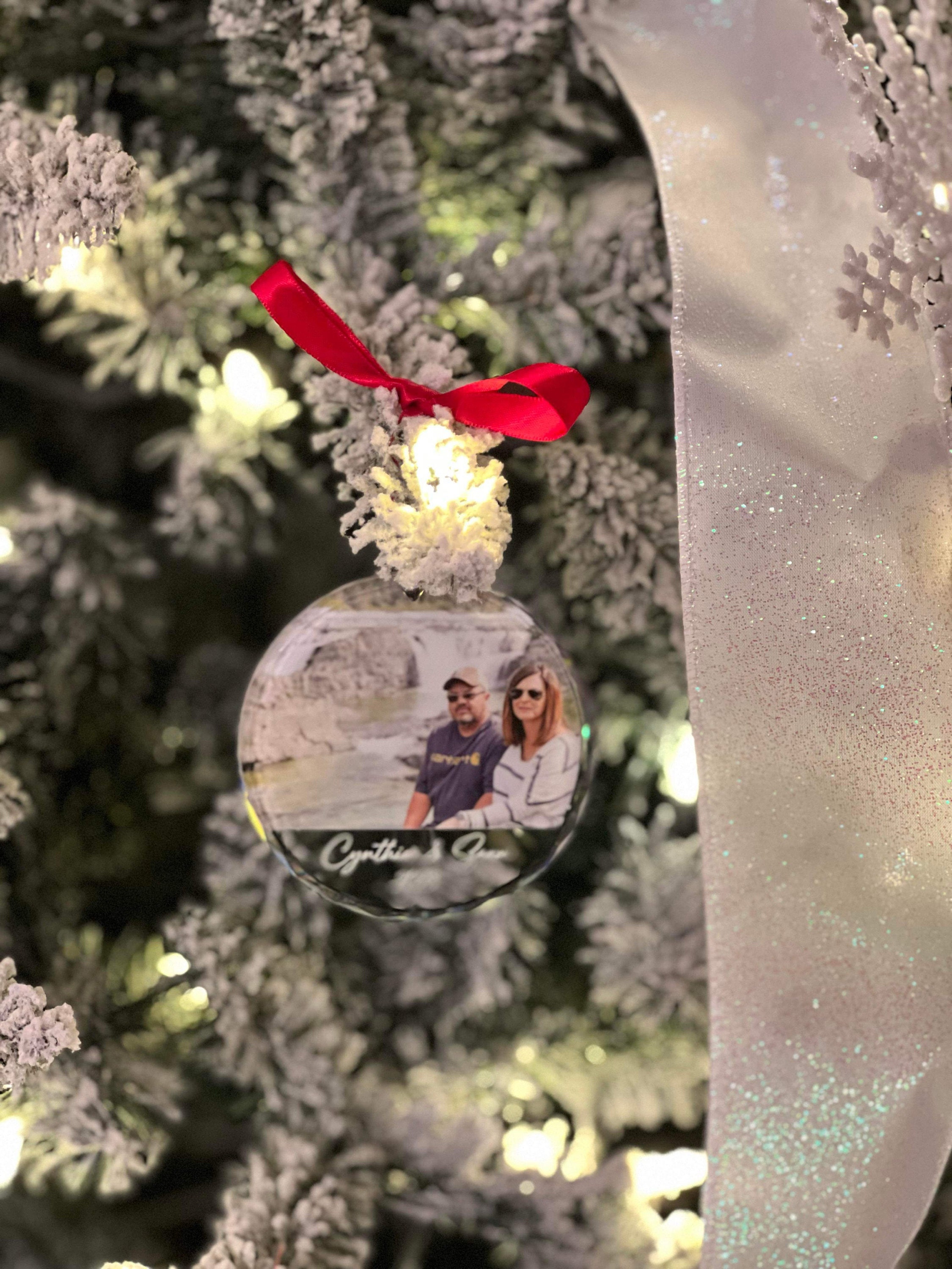Personalized Photo Ornament, Custom Picture Ornament, Couple Ornament, Couples Gifts, Unique Ornament, Glass Ornament, Keepsake Ornament