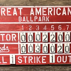 Custom Rustic Baseball Vintage Sports Scoreboard - Etsy