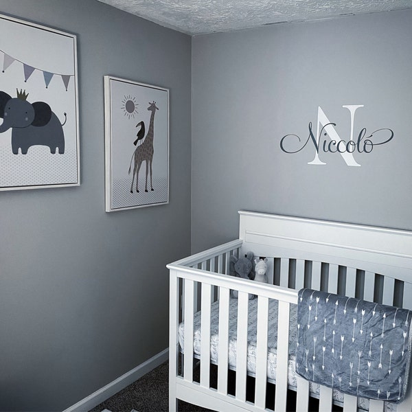 Name Wall Decal Teen Boys Room Decor Baby Boy Nursery Name Decal ...