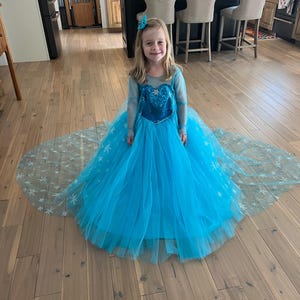 アナと雪の女王エルサのコスチューム、氷のプリンセスの誕生日ドレス