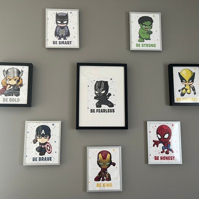 Superhero Wall Art Print, Superheroes Nursery Decor, Kids Bedroom ...