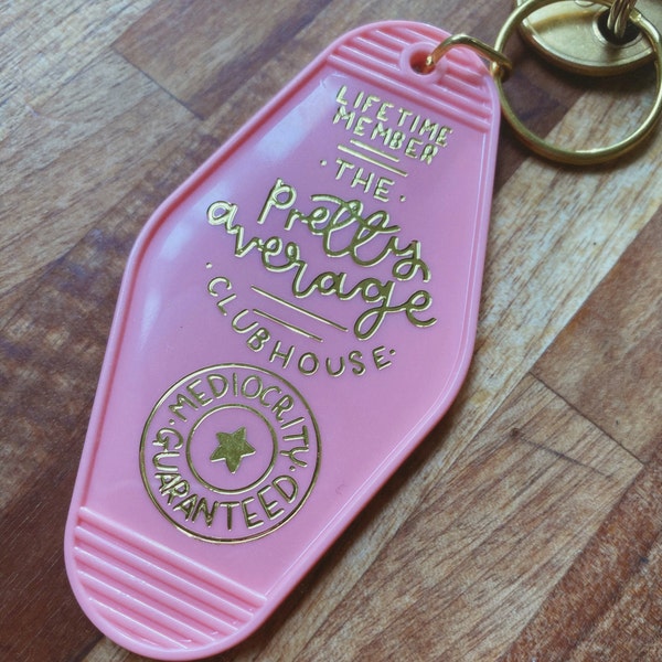 The Pretty Average Clubhouse - Motel Keyring - Pink - Etsy