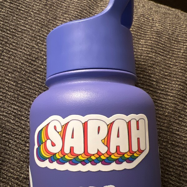 Waterproof Pride Name Decal, Personalized Vinyl Sticker, Rainbow NAME ...