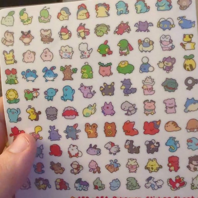 ポケモン第2世代 152-251 ビニールステッカーシート | ミニステッカー