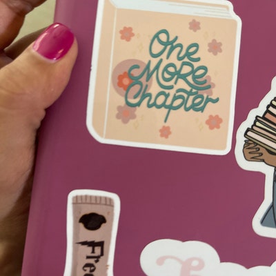 One More Chapter Sticker Cute Book Sticker Bookworm Gift - Etsy