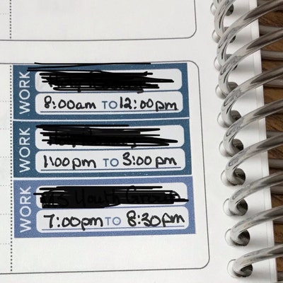 Work Stickers, Work Planner Stickers, Work Schedule Stickers, Work Box ...