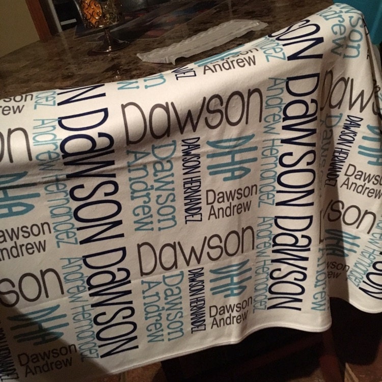Monogram Baby Blanket- Boy Blanket- Personalized Baby Blanket- Swaddle Receiving Blanket- Baby Shower Gift