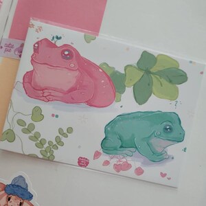 Frog Stack Bookmark Frog Art Cute Bookmark Laminated - Etsy