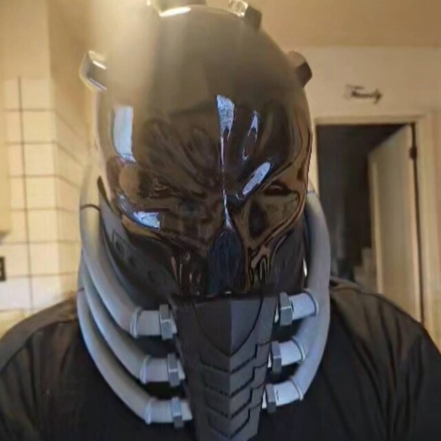 Techno Black Skull Helmet - Precolored Deluxe 3D Printed Kit - Etsy