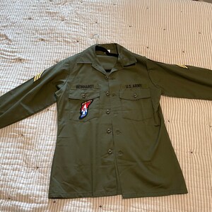 Men's Medium Kleding Herenkleding Overhemden & T-shirts Oxfords & Buttondowns 15.5 X 33  John Lennon Army Shirt 