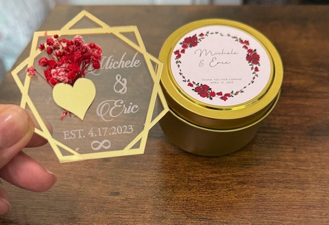 Wedding Magnet, Wedding Favors, Engagement Favors, Anniversary Favors, Plexiglass Magnet