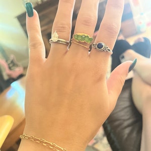 Customer photo from Stevie, Five Stone Raw Peridot Ring