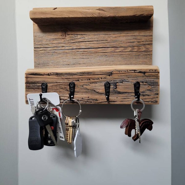 Reclaimed Key Rack Reclaimed Barnwood Key Rack & Organizer. Entryway Organization , Dog ...