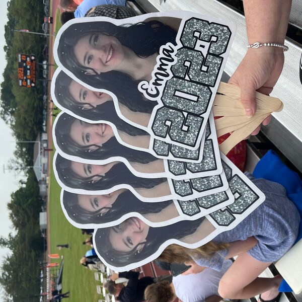 Graduation Fans, Gradfans, Head on a Stick, Custom Face Fans With ...