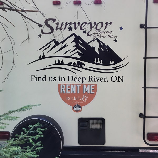 Nature Themed RV Decal for Motorhome - Camper Van Sticker - Mountain ...