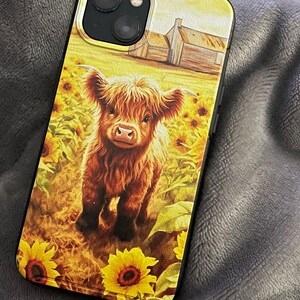 Highland Cow In Bathtub With Sunflowers' Poster, Picture, Metal Print, Paint By Anna Stella