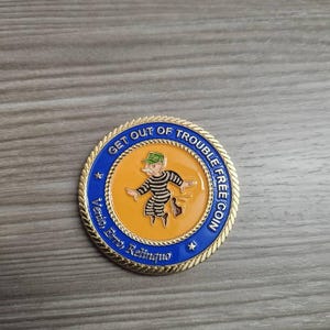 Get Out of Jail Free JAG Challenge Coin SJA Coin Military Lawyer