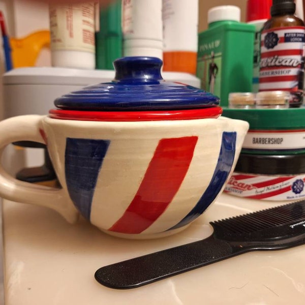 Barber Pole Shaving Scuttle With Lid - Etsy
