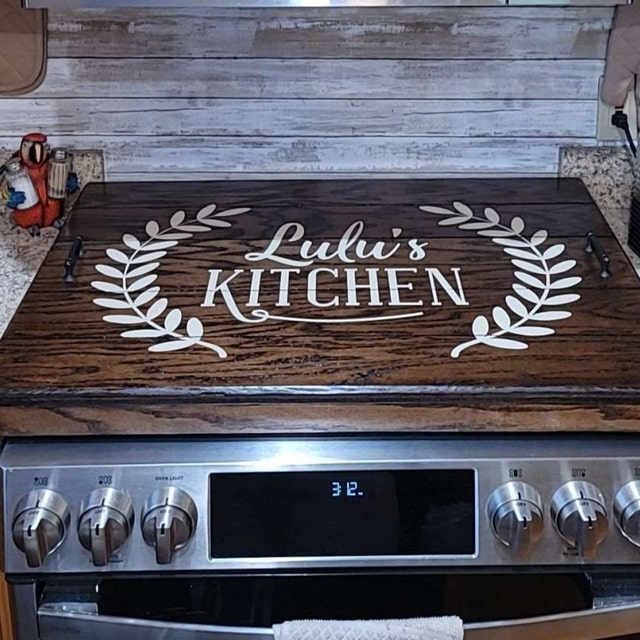 DIY Stove top cover/Distressed Serving tray/Stovetop Cover/Wooden Stov –  Sawyer Custom Crafts