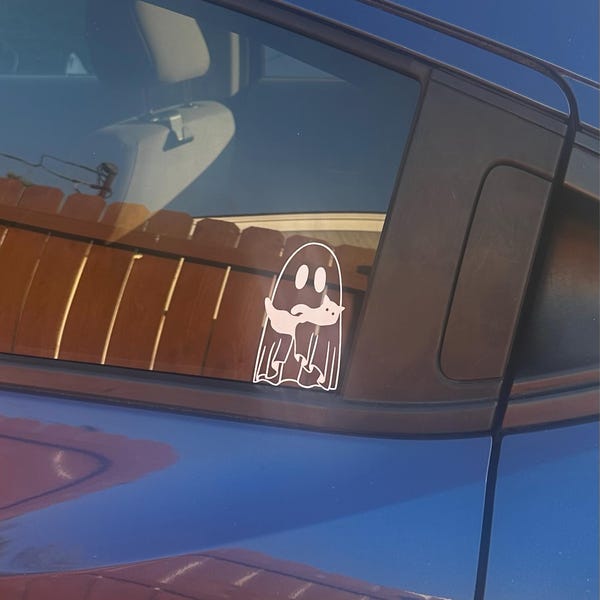 Cute Ghost With Cat Vinyl Decal Sticker Various Styles Ghost Cat Cup ...
