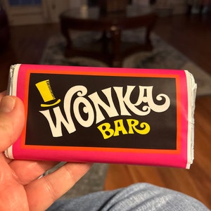 Personalized Willy Wonka Party Labels – 37mm Stickers, Thank You Seals, Customizable, Ref 208