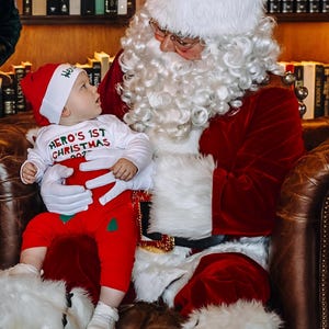 Disfraz De Papá Noel Para Bebé – Traje Navideño Con Gorro Y Calcetines – Mi Primera Navidad – Unisex Rojo